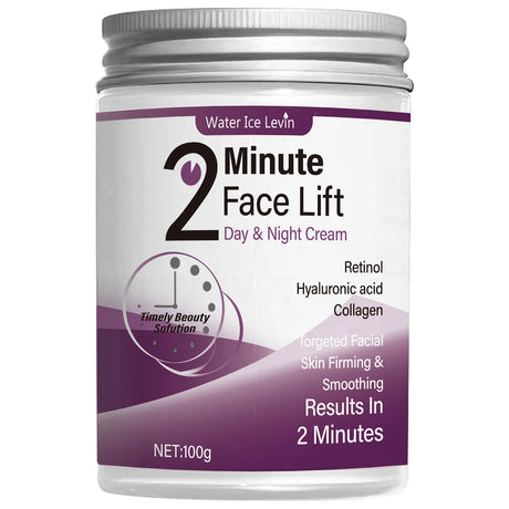 2 Minute Face Lift Day & Night Cream with Retinol, Hyaluronic Acid & Collagen, Moisturizes, Nourishes & Firms Skin in 2 Minutes