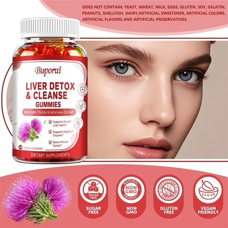 Liver Cleanse & Detox Gummies - Improve Digestion, Enhance Immunity, Help Cleanse The Liver and Promote MetabolismSupplements