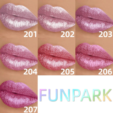 Metallic Glitter Lipstick 3 Color Waterproof Lip Balm Red Long Last Lip Tint Matte Lip Makeup Gifts Shiny Lip Gloss Cosmetic