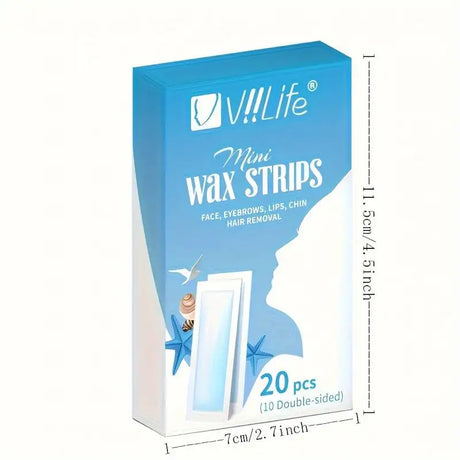20pcs/40pcs Ocean Blue Mini Wax Paper For Hair Removal Wax Paper Cold Wax Strips Paper For Face Neck Arm Leg Body Beauty Tools