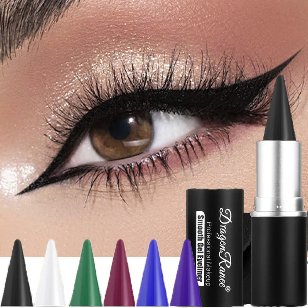 Matte Eyeliner Pencil Black White Blue Green Eyeliner Cream Waterproof and Not Easy To Smudge Colorful Eye Liner Eye Makeup Tool