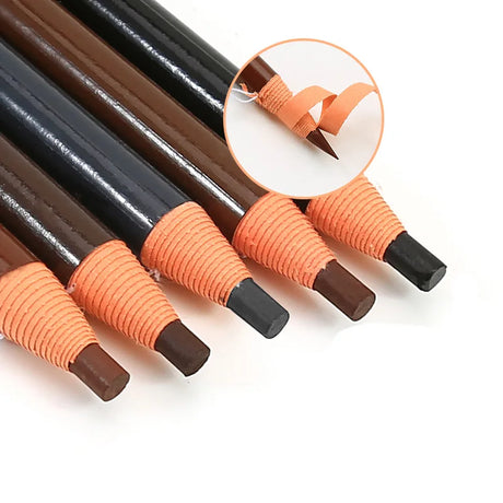 2pcs Waterproof Long Lasting Eyebrow Pencil for Eyebrow Permanent Makeup Tattoo Stereotypes Pen Eyebrow Enhancer