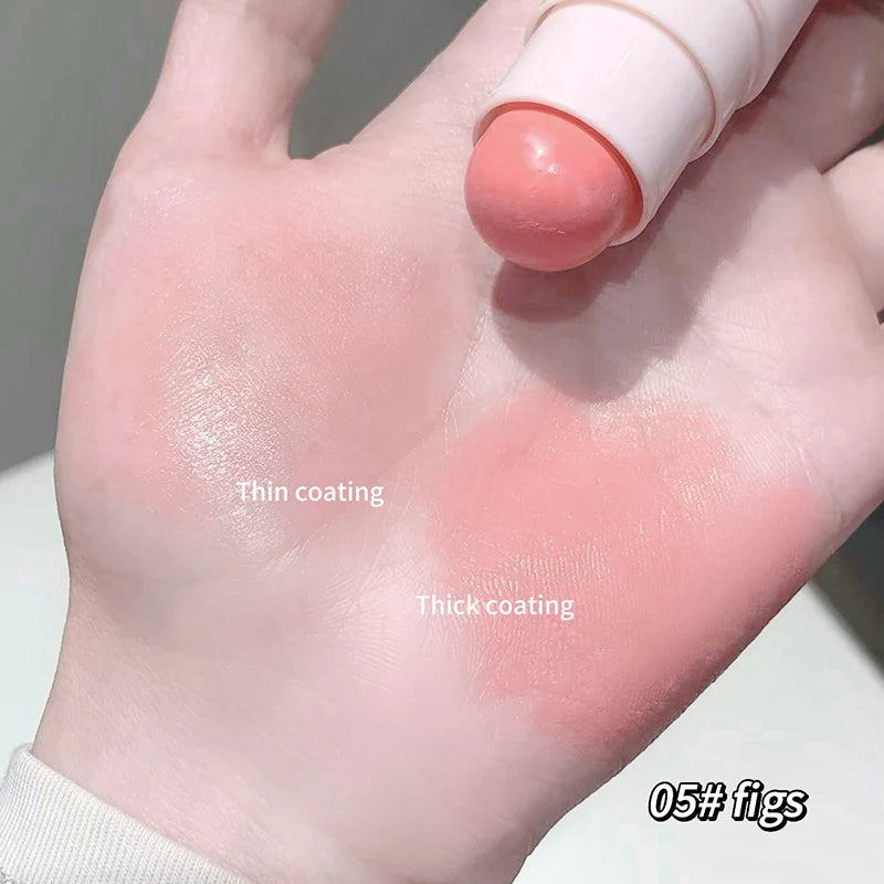 Gege Bear Soft Matte Blush Stick Moisturizing Natural Matte Tender Eeasy to Blend Rouge Stick