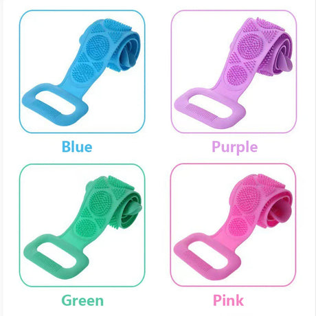 1pcs Silicone Scrubber Back Massage Exfoliating Sponge Bathroom Bath Brush Scrub Shower Brush Body Wash Scrub Removal Bath Spong