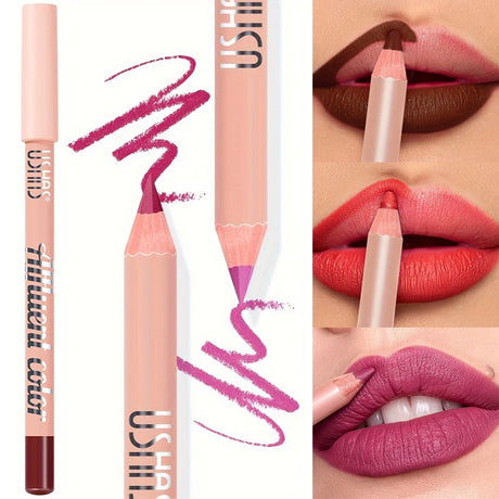 8 Colors Waterproof Lip Liner Pencil Long Lasting Sexy Dark Red Pink Matte Lipstick Pencil Natural Lipliner Pen Red Contour Tint