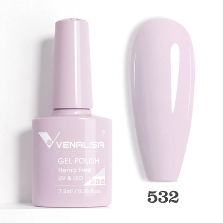 VIP5 Venalisa Nail Gel Polish Jelly Color HEMA/TPO FREE Nude Pink Semi Permanent Soak Off UVLED Gel Polish Sparkle Gel Varnish