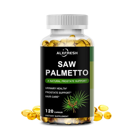 Alxfresh Prostate Health Supplement, Natural Saw Palmetto Extract, Supports Prostate and Hair Growth Capsules for Men and Women