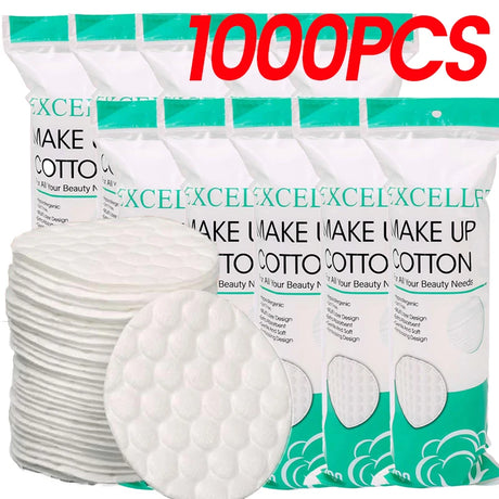 Facial Makeup Remover Disposable Cotton Pads Soft Breathable Double Sided Round Nail Polish Remover Cleansing Pads Makeup Tools