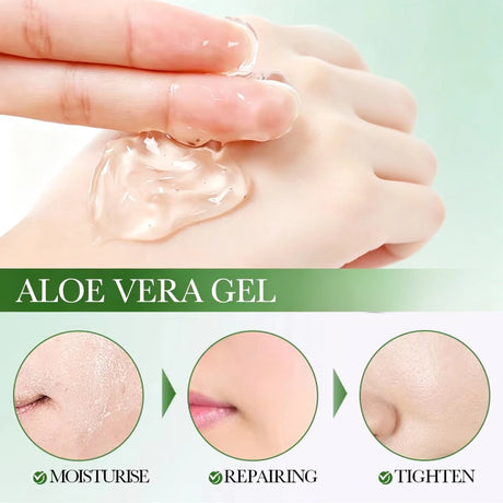 Aloe Vera Gel Instant Soothing After-Sun Moisturizing Hydrating For Face & Body Refreshing Hydrates Dry Skin with Aloe Water