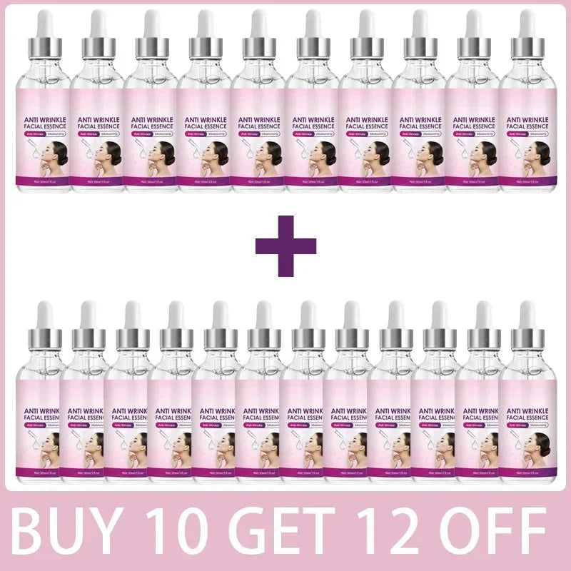Collagen Pepide& Arginine Anti Wrinkle Facial Serum Moisturizing & Repairing Skin Fine Lines Eyes Crow's Feet Neck Wrinkles