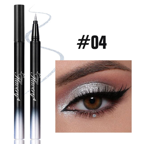 Pearlescent Smoked Black Purple Eyeliner Pen Glitter Metallic