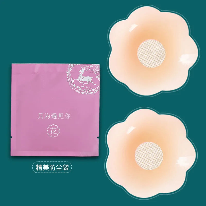 2-6Pcs Women Silicone Nipple Covers Reusable Breast Petals Lift Up Invisible Bra Pasties Chest Pad Sticker Intimates Accessories