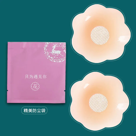 2-6Pcs Women Silicone Nipple Covers Reusable Breast Petals Lift Up Invisible Bra Pasties Chest Pad Sticker Intimates Accessories