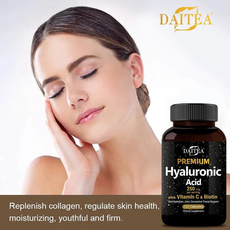Premium Hyaluronic Acid Supplement with Vitamin C and Biotin - Promote Metabolism, Promote Skin Health, Improve Skin Wrinkles