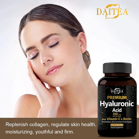 Premium Hyaluronic Acid Supplement with Vitamin C and Biotin - Promote Metabolism, Promote Skin Health, Improve Skin Wrinkles