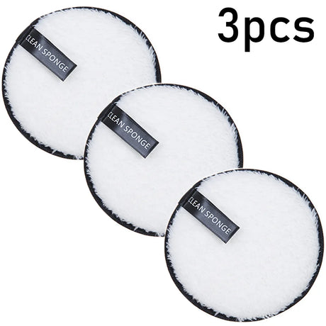 1/3pcs Reusable Discs Makeup Remover Wipe Cotton Pads Microfiber Makeup Face Towel Cloth Washable Sponge Skin Care Cleaning Puff
