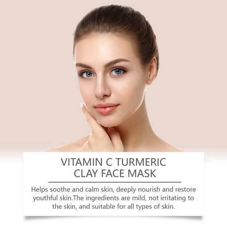 Vitamin C Exfoliating facial mask Turmeric Exfoliating facial mask Improve Pore Deep Cleaning facial mask Apply facial mask