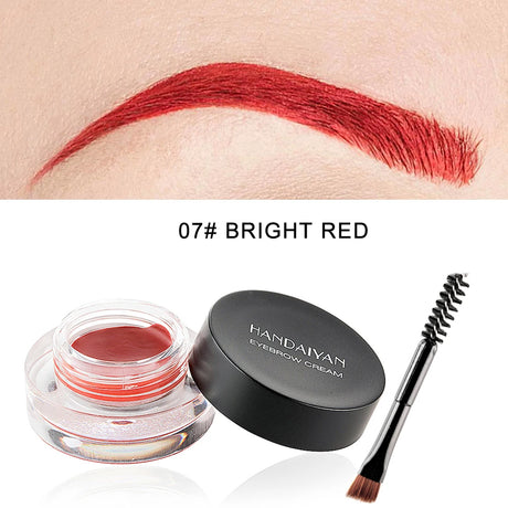 HANDAIYAN Colorful Eyebrow Cream Gel High Pigment Brows Tint Waterproof Long lasting Eye Brow Dye With Brushes Decorate Cosmetic