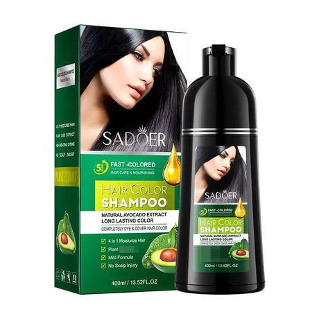 Shampoo, Dye, Nourish, and Protect Your Hair in One SADOER Hair Color Sampoo