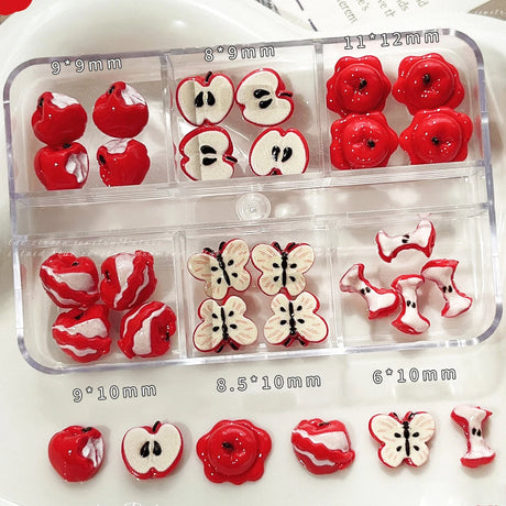 Conch Shell Coconut Tree Mermaid Tail Star Butterfly Heart Rhinestone Bowknot Christmas Snowflake Nail Art Accessory Decorations