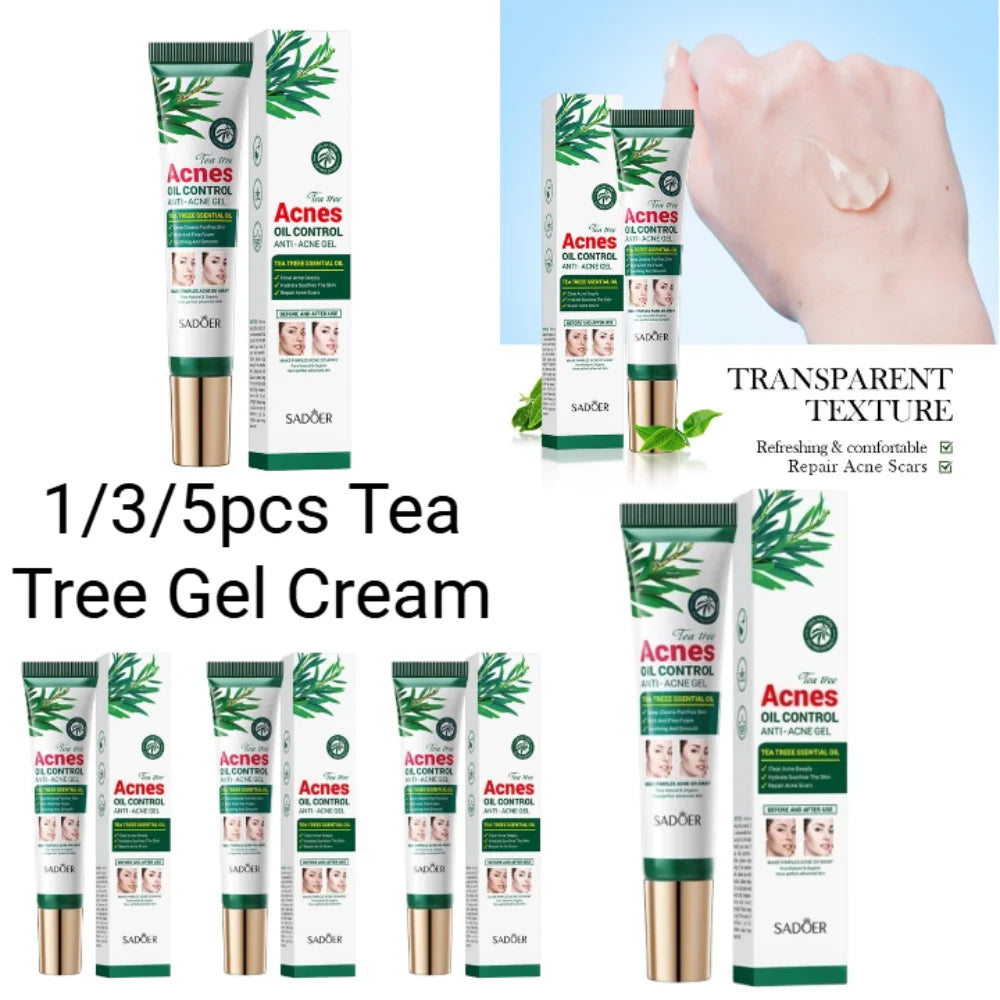 SADOER Tea Tree Acne Removing Cream Facial skincare Oil Control Face Gel Creams Hydrating Moisturizing Facial Cream Skin Care