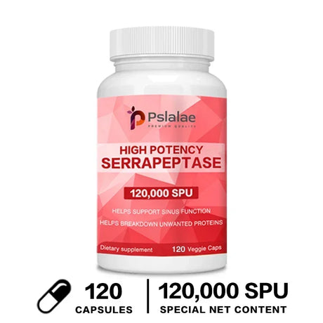 High Potency Serratiopeptidase Capsules - Supports Sinus Health and Airway Function and Improves Immunity Supplement