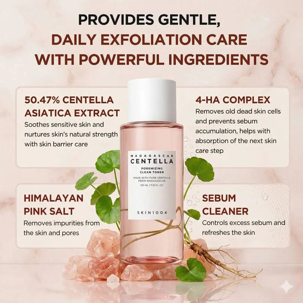 SKIN1004 Madagascar Centella Poremizing Skincare Set Korean Cosmetics Toner Ampoule Gel Cream Face Wash Cleanser Pore Beauty Kit