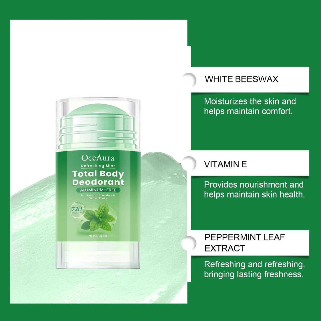 Mint Fragrance Underarm Antiperspirant Deodorant Stick Body Odor Remover Lasting Portable Armpit Anti Sweaty Stick For Women Men