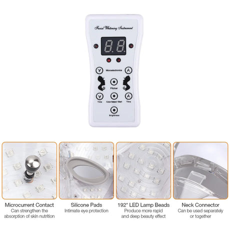 7 Colors Light LED Face Neck Beauty Mask Photon Red Light Facial Skin Care Anti Aging Rejuvenation Brighten Skin Care Tool