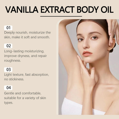 OceAura Strawberry Body Oil Vanilla Sweet Caramel Perfume Moisturizing Skin Barrier Repair Nourish Marshmallow Body Massage Oil