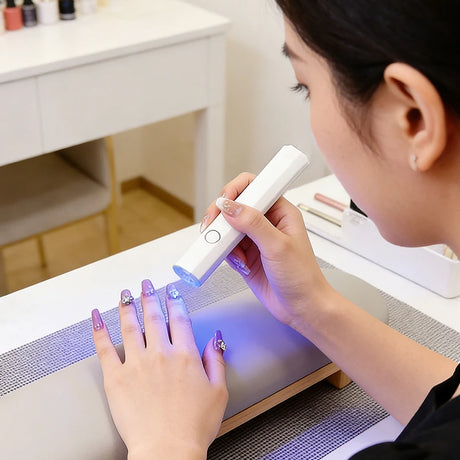 1pcs UV/LED Nail Lamp Set Handheld Light with Stand Rechargeable USB Gel Polish Nail Dryer For Quick Curing Manicure Tool