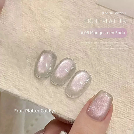 MN 1-20pcs 12ML Pink Gold Cat Eye Ocean Bubble Glass Beads Cat Eye Gel Nail Polish Blue Nails UV Light Nails Green Nails