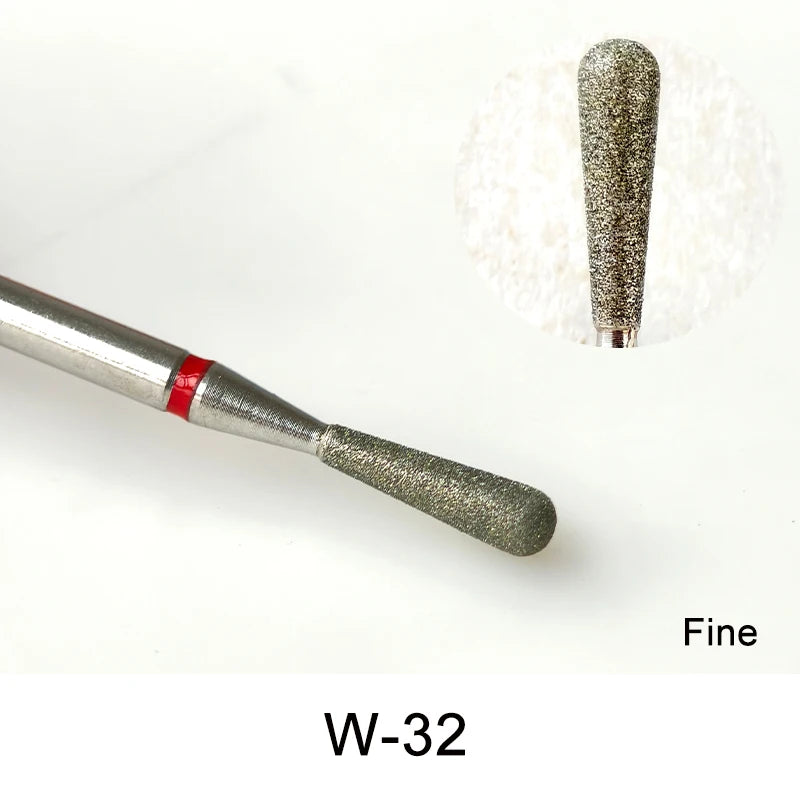 Diamond Ceramic Nail Drill Bits Milling Cutter For Manicure Left Right Rotary Cuticle Files Buffer DIY Nails Accessories Tools