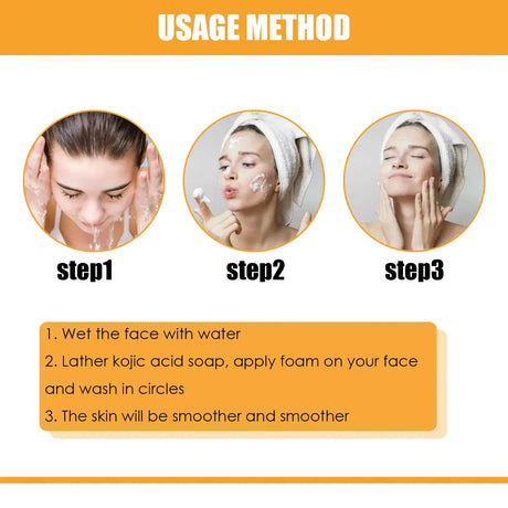 EELHOE Kojic Acid Soap Cleaning Even Skin Skin Brightener Oil Control Nourishing Hydration Skin Care Natural Turmeric Soap 100g