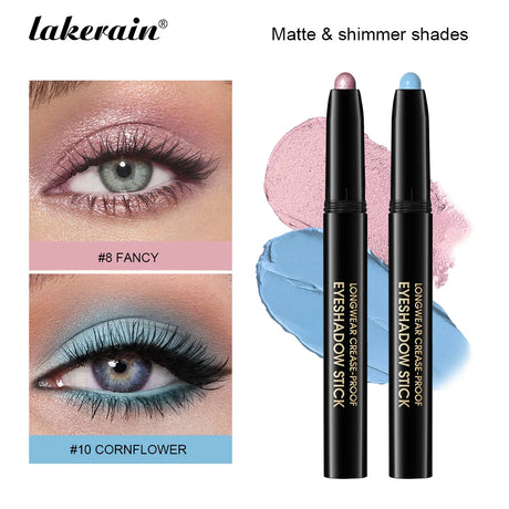Eyeshadow Liner Sticks Matte Shimmer Waterproof Metallic Glitter