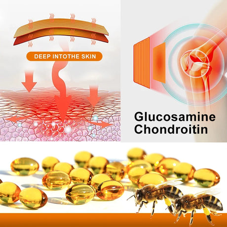 Glucosamine Chondroitin Capsules Vitamin C Nutrition Dietary Supplement Bone Knee Back Health Joints Mobility