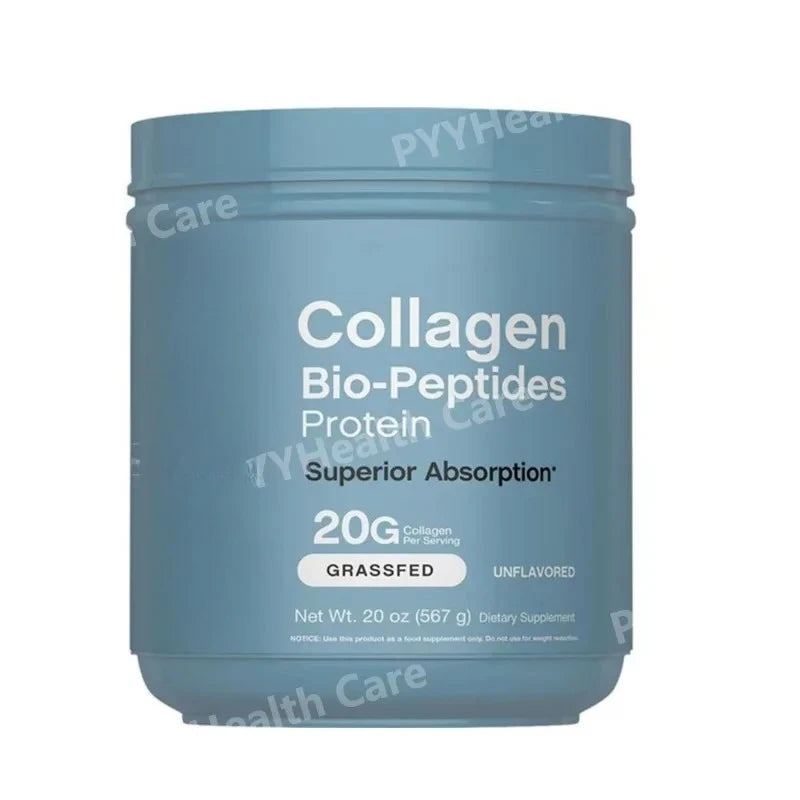Collagen Bio-Peptides Powder Super Hair, Skin, and Nails Grassfed Protein Supplement Advanced with 18 Essential Amino Acids