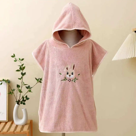Baby Bath Towel Hooded Soft Coral Velvet Child Bathrobe Cute Cartoon Animal Warm Toddler Sleeping Swaddle Wrap Towel Blanket