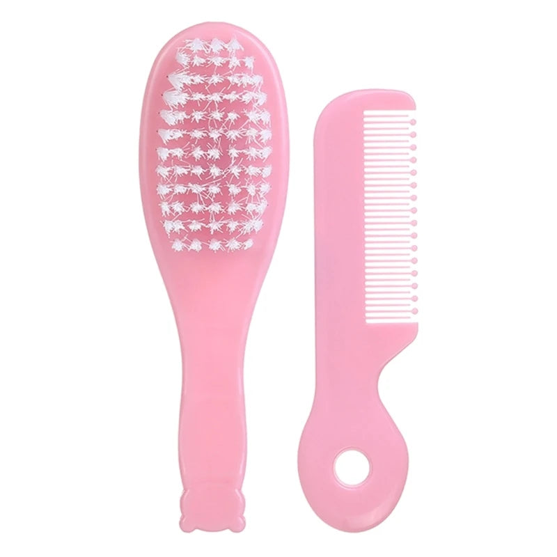 Baby Hair Brush & Comb Set Children Hair Brush Soft Nylon Bristle Cradle Caps Hair Brush for Toddler Infant Massage