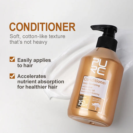 PURC Repair Damaged Hair Treatment Morocco Argan Oil Amino Acid Keratin Smoothing Sulfate-Free Shampoo Conditioner Set Hair Car