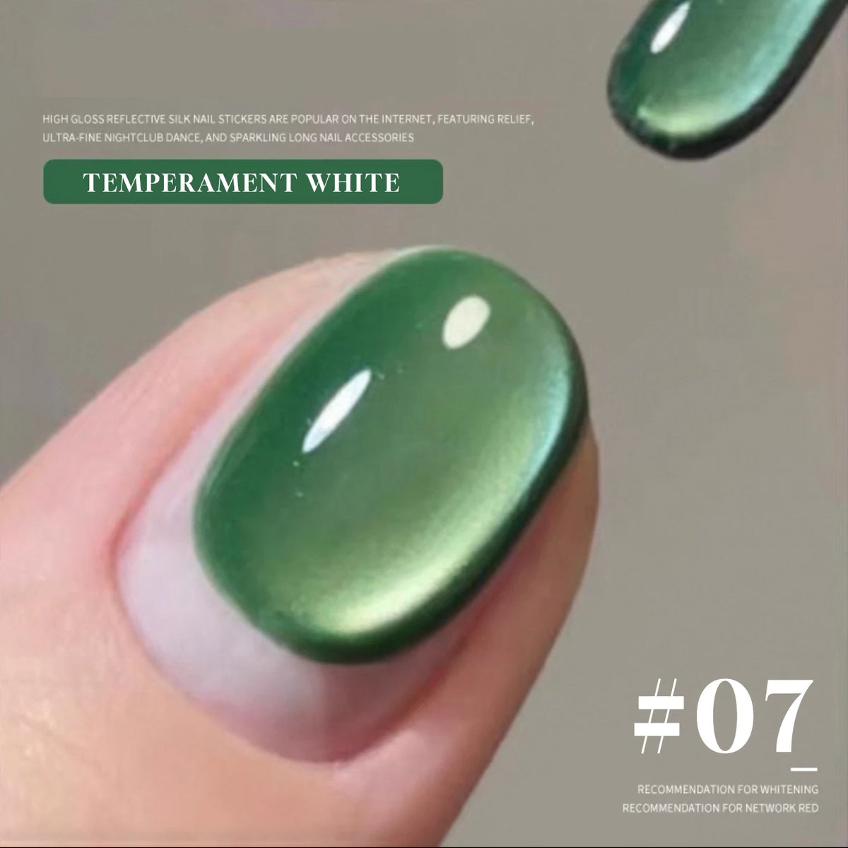 MN 1-20pcs 12ML Pink Gold Cat Eye Ocean Bubble Glass Beads Cat Eye Gel Nail Polish Blue Nails UV Light Nails Green Nails