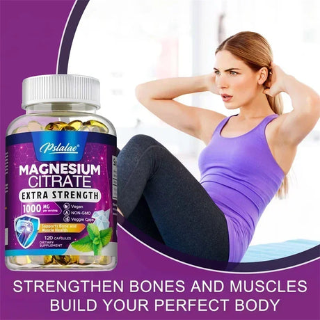 Magnesium Citrate Supplement - Supports Heart, Muscle, Nerve, Bone Health, Promote Energy Metabolism, Gut Digestion