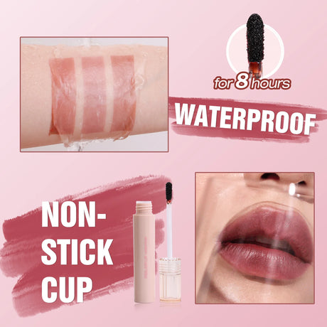 Peel Off Lip Stain Reveal Long Lasting Waterproof Matte Lip Contour Tint Transfer Proof Non-stick Cup Plump Look Lip Gloss
