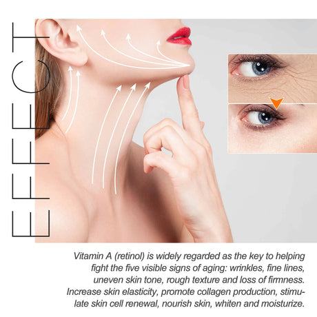 Retinol Face and Neck Cream with Hyaluronic Acid Collagen Moisturizer for Fine Lines Firming Skin Care Day & Night Cream