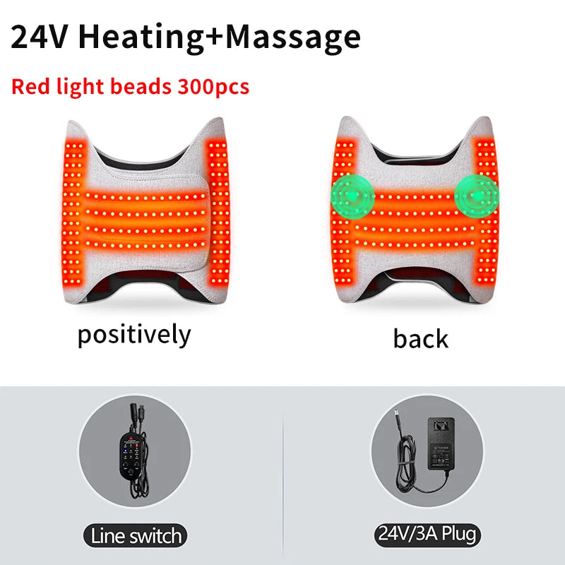 Red Light Heating Waist-Hip Protector Abdominal Vibration Massage Relieves Menstrual Pain Promotes Waist-Hip Relaxation