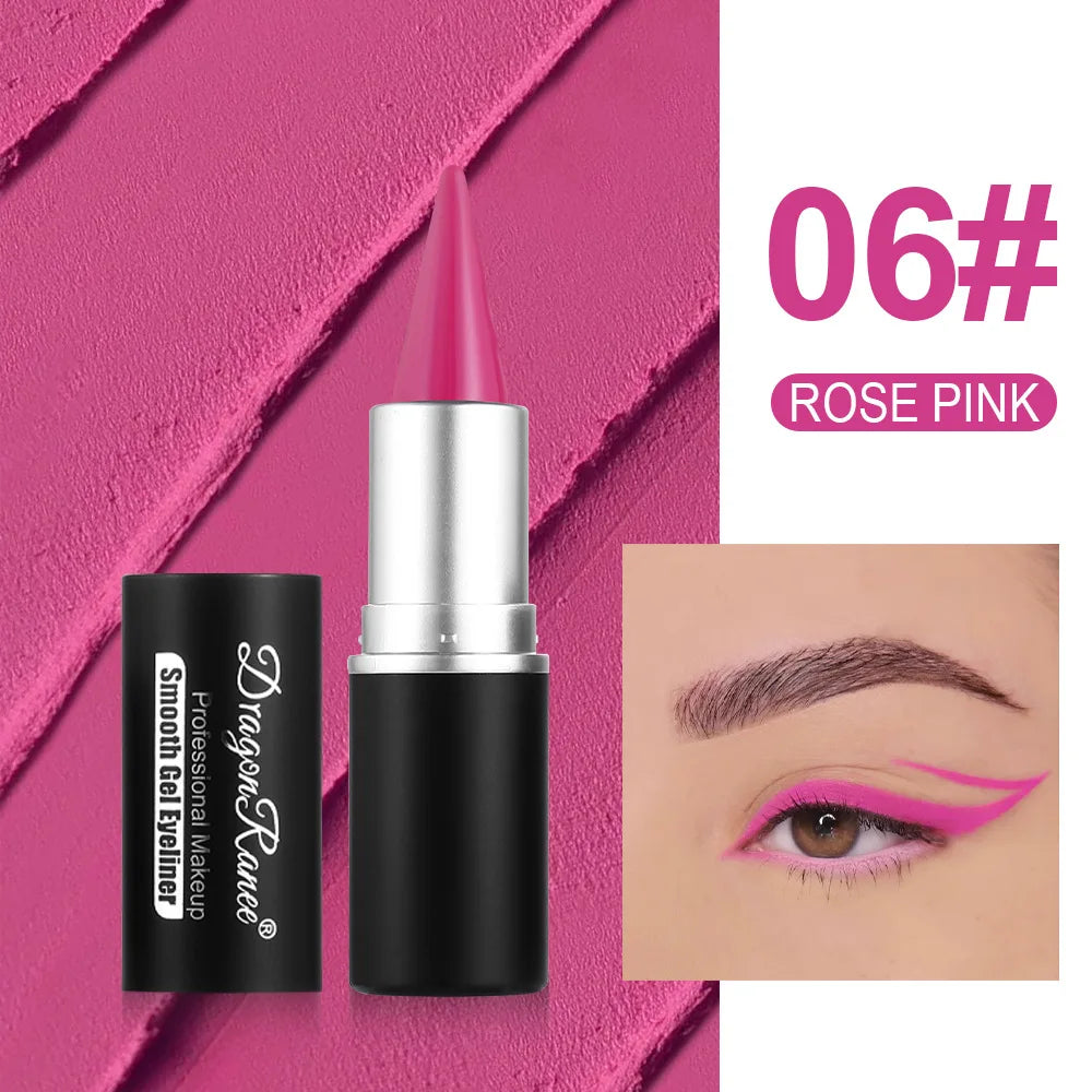 Matte Eyeliner Pencil Black White Blue Green Eyeliner Cream Waterproof and Not Easy To Smudge Colorful Eye Liner Eye Makeup Tool