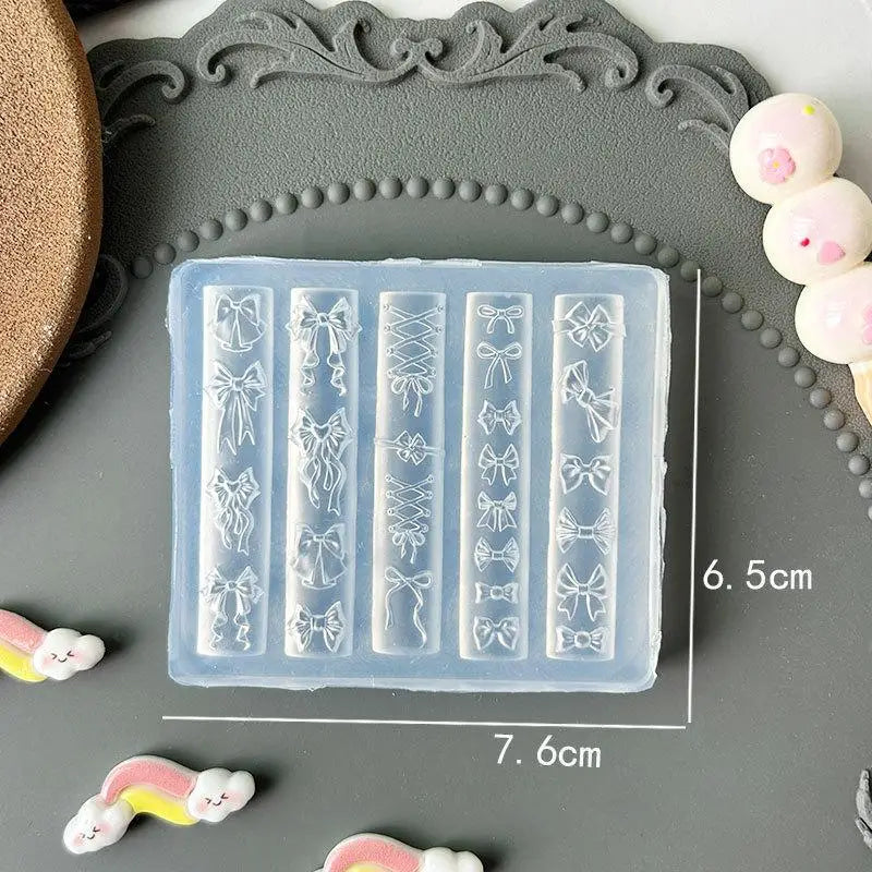 〔CC55〕3D Fruit Silicone Nail Mold Sweet Flower Petals Fairy Nails Templates DIY Nail Art Decor Manicure Template For Nail Charms