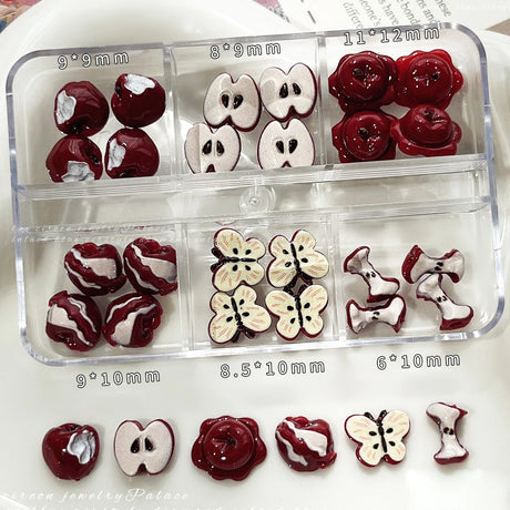 Conch Shell Coconut Tree Mermaid Tail Star Butterfly Heart Rhinestone Bowknot Christmas Snowflake Nail Art Accessory Decorations