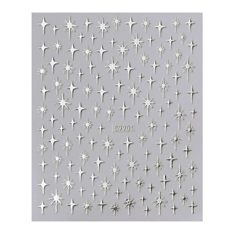 Metal Laser Holographic Star Nail Stickers, Disposable Self-Adhesive Resin Nail Decals for Women, Art Decor Accessories