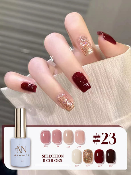 MIANEL 10ML Pure Desire Blush Jelly Gel Nail Polish 2026 New Ice Clear Nude Clear Nail Polish Pink Nails 1-9pcs
